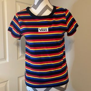 Women's size M Vans stripe tee